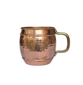 Copper Ring Shaped and Brass Handle Mug Design Moscow Mule Beer Mug <b>Cup</b>, Best for Beer Cocktail Parties And Gifts - Product Image 1
