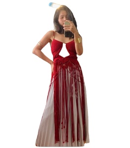 ชุดเดรสชายหาดสำหรับคนท้อง, เดรสผ้าฝ้ายทอมือเสื้อผ้าเทศกาลเสื้อครอปเกาะอกชุดเดรสชายหาด - Product Image 1