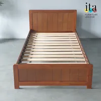 Meubles de chambre à coucher modernes avec lit simple en matériau Java et pin blanc personnalisable selon les exigences du client