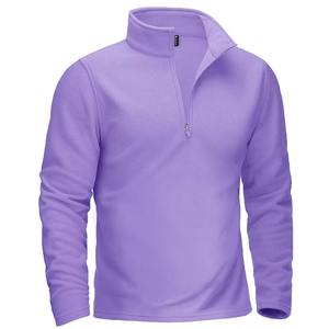Classic <b>Mens</b> Half <b>Zip</b> top <b>Fleece</b> Sweatshirt 410 GSM Heavy Cotton Soft Interior OEM & ODM Embroidery Factory Direct Supply - Product Image 3