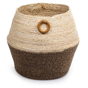 Venta caliente cesta de algodón de hierba marina cesta de maceta de almacenamiento tejida para decoración del hogar multiusos para sala de estar baño lavandería - Product Image 3