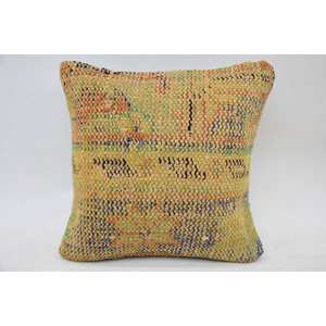 Multicolor lana Patchwork Kantha 14x14 pulgadas tejido decorativo almohada con patrón Vintage - Product Image 1