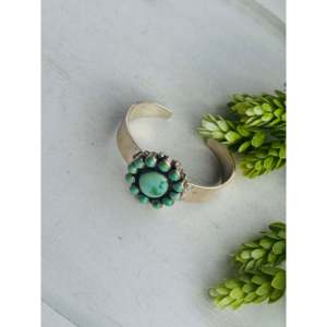 Bobby Johnson Sonoran Mountain Turquoise & Sterling <b>Silver</b> Fashion <b>Cuff</b> <b>Bracelet</b> - Product Image 4