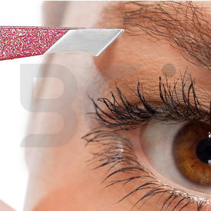 Pinces à épiler pour sourcils de qualité supérieure, 3 pièces, couleur rose, acier inoxydable, pointe pointue - Product Image 6