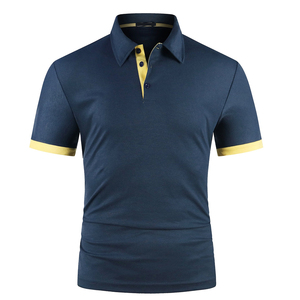 Polos de hombre de Material de algodón 100%, logotipo impreso bordado personalizado, estilo liso, polos cortos de punto de talla grande para hombre - Product Image 1