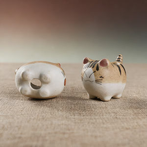 激安セール！エコフレンドリーで丈夫な素朴な漫画風ミニポット、可愛い猫の多肉植物プランター、クリエイティブなセラミック動物ミニ植木鉢 - Product Image 3