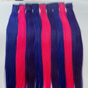 Vente en gros d'extensions de cheveux humains brésiliens ruban adhésif intérieur couleurs droites naturelles cuticule alignée style vague russe ruban invisible - Product Image 4