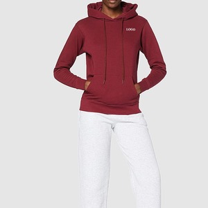 Haute qualité sweats à capuche pour femmes sport en gros sweats à capuche respirants surdimensionnés avec poche sweats matériau d'origine femme à capuche - Product Image 1