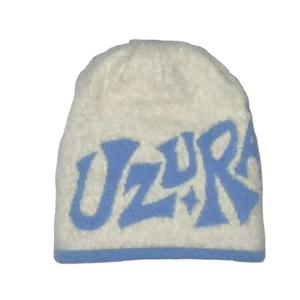 หมวกบีนนี่ทำจากผ้าขนแกะลายโลโก้แบบกำหนดเองหมวกแฟชั่นขายดีหมวกบีนนี่โมแฮร์ดูทันสมัย - Product Image 3