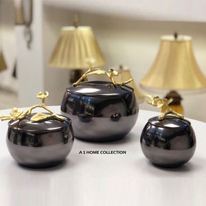 Vaisselle tendance en aluminium et verre de qualité alimentaire, facile à nettoyer, pour servir à la maison, à l'hôtel et lors de fêtes - Product Image 5