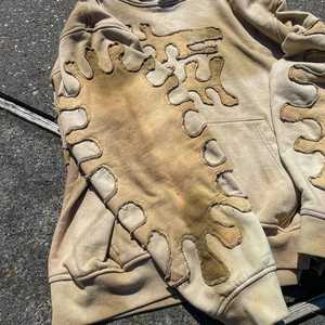 Alta calidad 500 Gsm hombres algodón grueso pesado ácido lavado pulóver Sudadera con capucha de gran tamaño polar con hombro caído Sunfaded Hoodie - Product Image 1