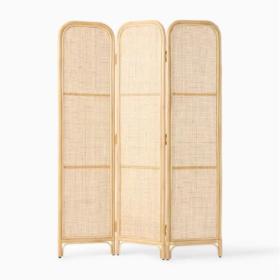 Wicker Ankleide zimmer Trennwand faltbare Paneele Wand Bildschirm Separator hand gefertigte Rattan Privatsphäre Trennwände für Schlafzimmer