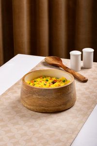 Bol de table en bois au design moderne émaillé imprimé de la meilleure qualité Nouveau bol de service à soupe à la mode pour la vaisselle en vrac BY HF CRAFTS - Product Image 2