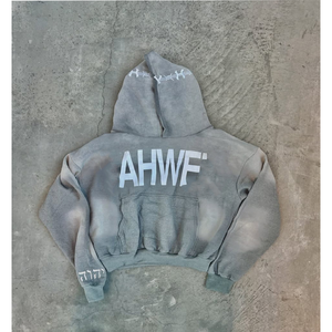 เสื้อครอปมีฮู้ดแบบมีซิปสำหรับผู้ชายเสื้อครอปซิป500gsm สีจางลงผลิตตามสั่ง - Product Image 4