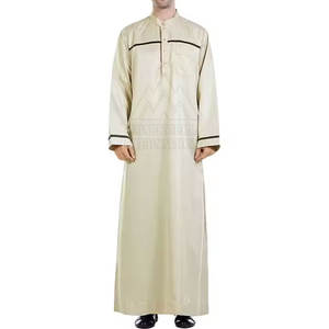 Vestido Jubba para hombre con logotipo personalizado, Túnica islámica Thobe con ajuste clásico, perfecto para verano o ropa formal - Product Image 2