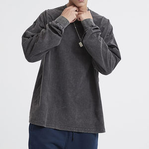 เสื้อกันหนาวผ้าฝ้าย100% สำหรับผู้ชายไซส์ใหญ่ลายกรดซักได้ป้องกันการหด - Product Image 2