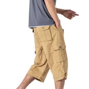Pantalones cortos Cargo informales para hombre, sólidos, ecológicos, de secado rápido, de algodón ligero, bolsillos profundos, varios colores y tamaños, tiempo de entrega rápido - Product Image 2