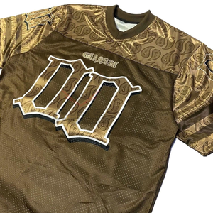 Camiseta Corta Unisex de Alta Calidad, Hecha a Medida, Transpirable, de Secado Rápido, Estilo Vintage, Holgada, de Malla, Estilo Americano - Product Image 5