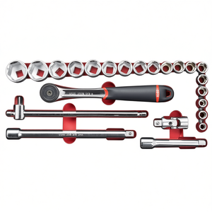 Ensemble d'outils en mousse bicolore, 23 pièces, assortiment de cliquets et de douilles par Usag - Product Image 2