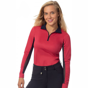 Camiseta de equitación para mujer de alta calidad, entrenamiento deportivo, capa Base ecuestre técnica con cremallera, producto de la mejor calidad - Product Image 6