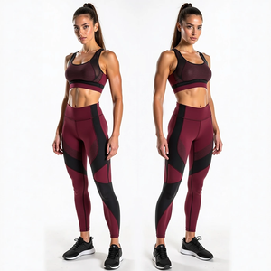 Ensemble de yoga personnalisé pour femmes toutes saisons, tissu respirant, leggings sans couture, soutien-gorge avec motif confortable - Product Image 5