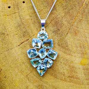 Faceted Green <b>Amethyst</b> Chunky Pendnat Made In 925 Sterling Silver Bohemian Heavy Necklace Gift Item For Her Simple - Product Image 3