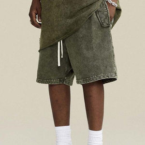 Personnalisé Vintage Sweat Distressed Shorts French Terry Basketball Acid Wash Shorts pour hommes Vêtements Cordon Jogging Shorts - Product Image 2