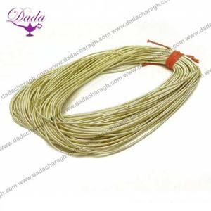 Gimp Wire Cobre Zardosi Bordado Alambre rígido Francés Alambre rígido en color verde oscuro - Product Image 5