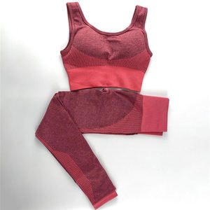 Nouveaux vêtements de sport femmes Gym ensemble de Yoga sans couture et ensembles d'entraînement vêtements de sport leggings ensembles de yoga pour femme - Product Image 4