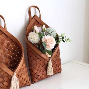 Décoration murale en bois véritable avec fleurs séchées, à fixer au mur, pour diverses occasions : baptême, ramadan, diwali, anniversaire, pâques, remise de diplôme, mariage - Product Image 2