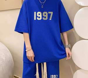 Custom <b>Sleeveless</b> T Shirt 2 Piece Set Cotton Screen Print <b>Tshirts</b> and Shorts Set for <b>Men</b> - Product Image 4