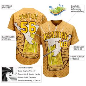 Diseño de camisetas de béisbol personalizadas para equipos de jóvenes y adultos con Personalización completa, incluida la sublimación de bordado - Product Image 3