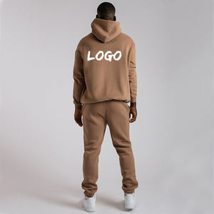 ชุดเซ็ตฮู้ดดี้ 2 ชิ้น เสื้อสเวตเชิ้ตโอเวอร์ไซส์แบบยูนิเซ็กซ์และกางเกงสเวตแพนท์ทรงหลวม พร้อมกระเป๋าปักลาย ชุดลำลองสุดฮิต ขายดี - Product Image 3