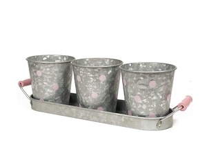 Maceta Rectangular galvanizada de alta calidad con soporte negro Metal Hierro Jardín al aire libre Macetas grandes de metal decorativas - Product Image 6