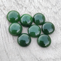 Pierres précieuses en jade néphrite naturel de qualité supérieure, vertes, taillées à dos plat, calibrées, vente en gros, qualité AAA, certifiées par un tiers, pour bijoux