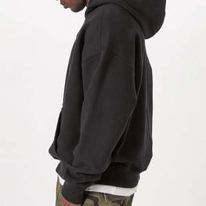 Sweat à capuche épais à coupe courte personnalisé 700gsm 500g 450g 400g 300g boîte en coton ajustement couleur unie sweats à capuche courts surdimensionnés - Product Image 5