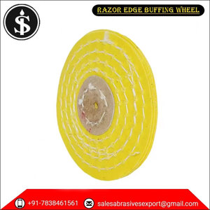 Nouvelle roue de polissage de bord de rasoir de qualité industrielle traitée par moulin jaune de qualité supérieure de 3 pouces - Product Image 2