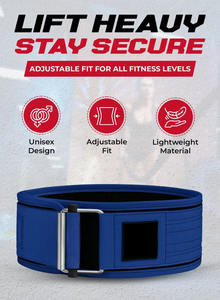 เข็มขัดยกน้ำหนักแบบล็อคตัวเอง ขนาด 4 นิ้ว ทำจากไนลอน พร้อมหัวเข็มขัดโลหะ สำหรับผู้ชายและผู้หญิง เหมาะสำหรับการฝึกเดดลิฟท์และสควอท - Product Image 3