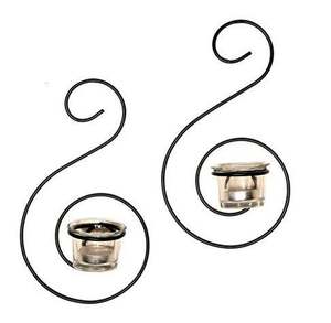 Applique murale en fer forgé de style antique, design luxueux, avec support pour bougie chauffe-plat, pour la décoration de la maison et du bureau, mariages, fêtes et événements, fabriquée en Inde. - Product Image 1