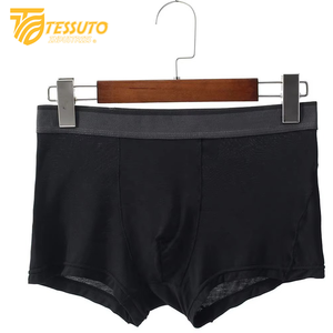 La mejor oferta de ropa interior para hombre, cómoda, de secado rápido, sin costuras, ropa interior de algodón Spandex, Bóxer con estampado de logotipo a rayas personalizado Oem - Product Image 6