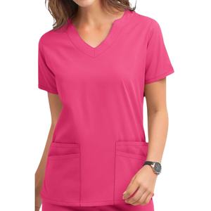 Tenues Médicales d'Hôpital de Haute Qualité pour Infirmières, Uniformes en Satin Col V Lavables Anti-Plis, Tissu d'Été, OEM Unisexe 2026 - Product Image 2