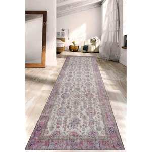 Pink Floral Pattern <b>Rugs</b> Printed <b>Rug</b> for Home Office Decor,<b>Chenille</b> <b>Rug</b> - Product Image 5