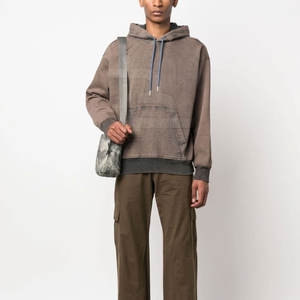 Sudaderas con capucha lavadas con ácido informales de fabricación paquistaní con logotipo personalizado patrón sólido con capucha de invierno - Product Image 2