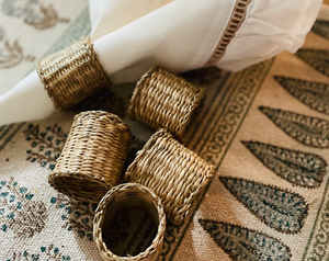 แหวนผ้าเช็ดปากทำจากหญ้าทะเลวัสดุเป็นมิตรต่อสิ่งแวดล้อมสำหรับตกแต่งบ้านและเครื่องใช้บนโต๊ะอาหารขายส่ง - Product Image 5