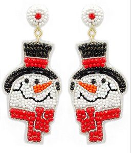 Personalizable festivo bordado Navidad gota pendientes hechos a mano vacaciones joyería semilla cuentas abalorios Logo diseño moda - Product Image 2