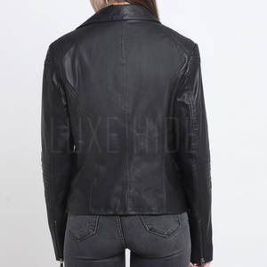 Venta al por mayor chaqueta de cuero de moda de las mujeres chaqueta de cuero de la PU de alta calidad chaqueta de cuero - Product Image 2