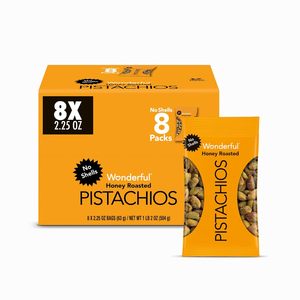 พิสตาชิโอคุณภาพเยี่ยมแบบไม่มีเปลือก อบน้ำผึ้ง ขนาด 2.25 ออนซ์ (แพ็ค 8 ถุง) - Product Image 4
