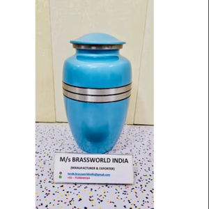 Urne funéraire élégante en laiton noir et or de style américain, capacité de 220 pouces cubes, artisanale, pour les cendres humaines - Product Image 1