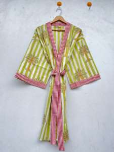 Hermosa bata de baño suave Kimono estampado de algodón para despedida de soltera o regalo Tipo de vestido informal - Product Image 6