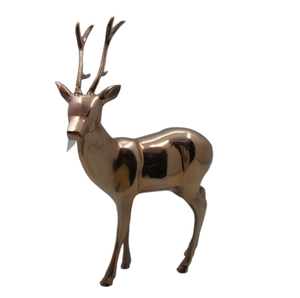 Vajilla de aluminio de diseño hecho a mano, ciervo, latón áspero opaco para Navidad, Reno decorativo, mesa, decoración del hogar - Product Image 5